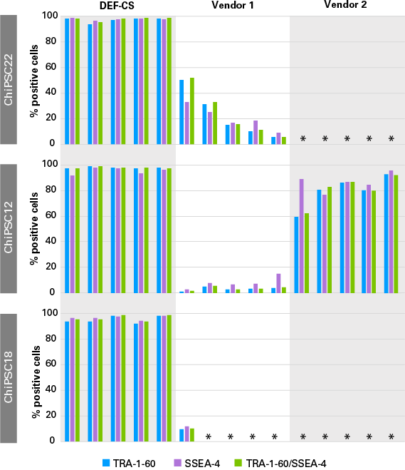 Highest expression of pluripotency markers