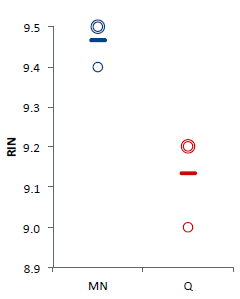 High RNA quality (RIN)