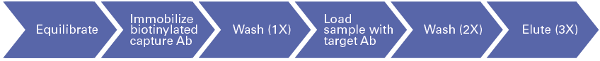 Workflow for successive antibody capture.