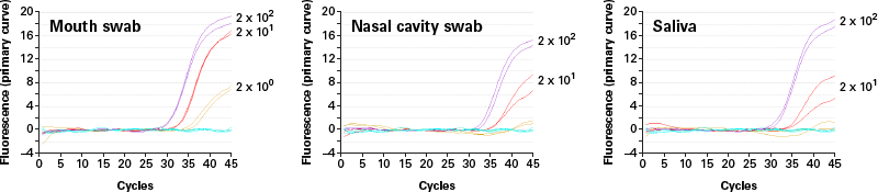 PrimeDirect Probe RT-qPCR Mix enabled the detection of viral RNA directly from biological samples