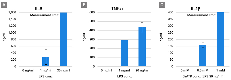 Lipopolysaccharide (LPS) stimulation of Cellartis microglia